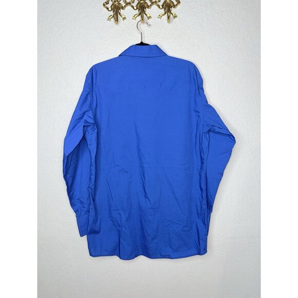 Vtg. White Horse Ranch Western Shirt Button Down Size Large Blue Pearl Snap 2A - Picture 5 of 6